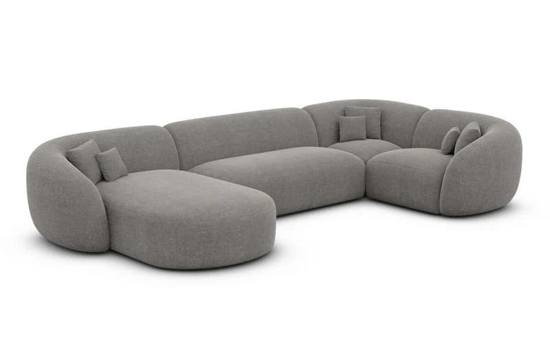 Wohnlandschaft Sorelia U-Form aus Stoff