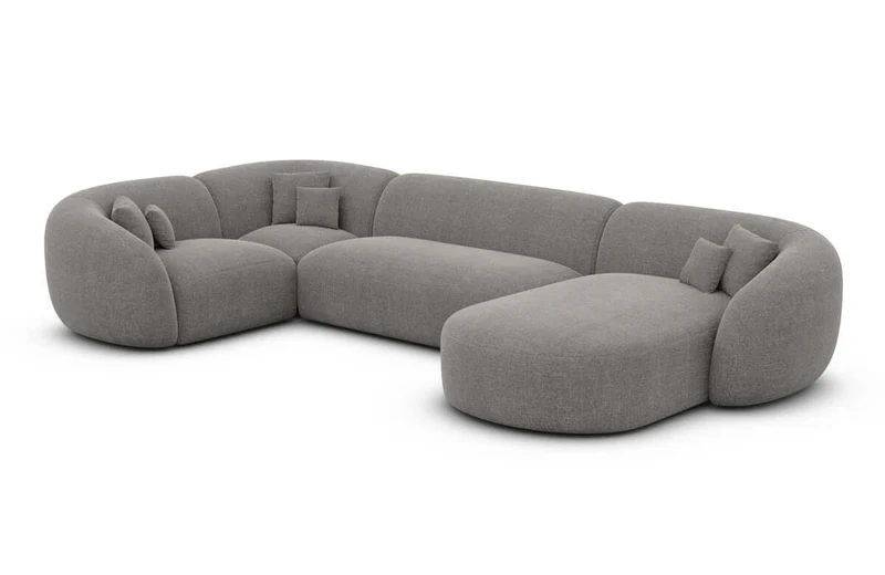 Wohnlandschaft Sorelia U-Form aus Stoff