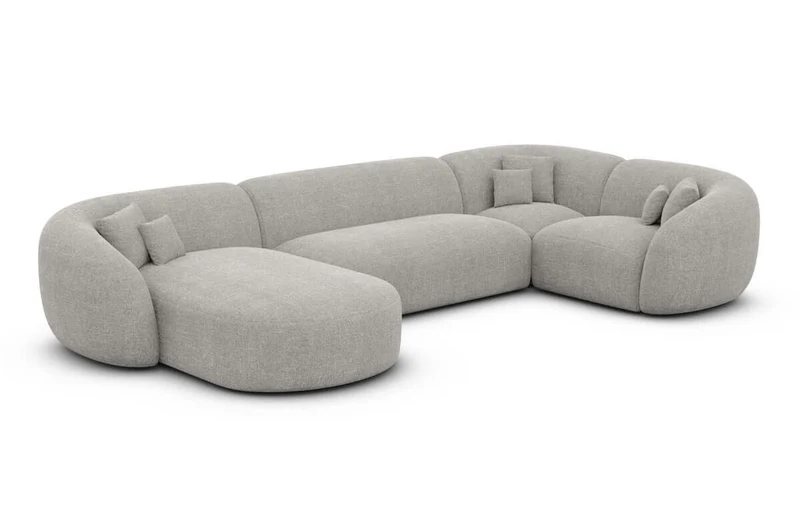 Wohnlandschaft Sorelia U-Form aus Stoff