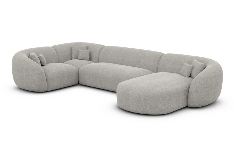 Wohnlandschaft Sorelia U-Form aus Stoff