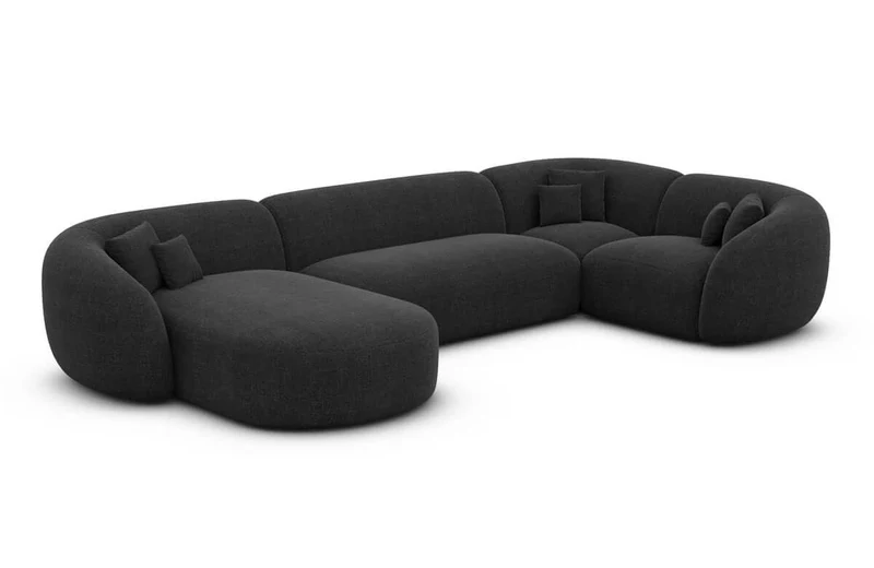 Wohnlandschaft Sorelia U-Form aus Stoff
