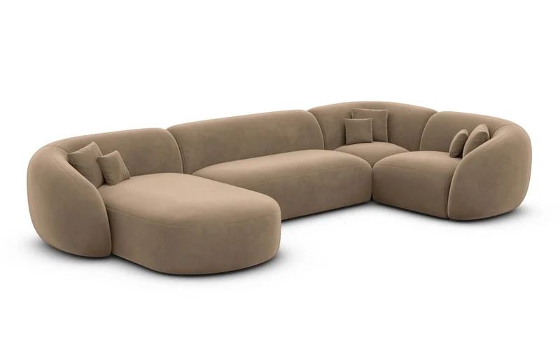 Wohnlandschaft Sorelia U-Form aus Stoff