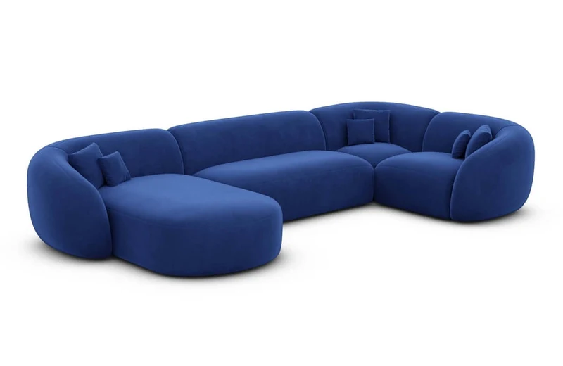 Wohnlandschaft Sorelia U-Form aus Stoff