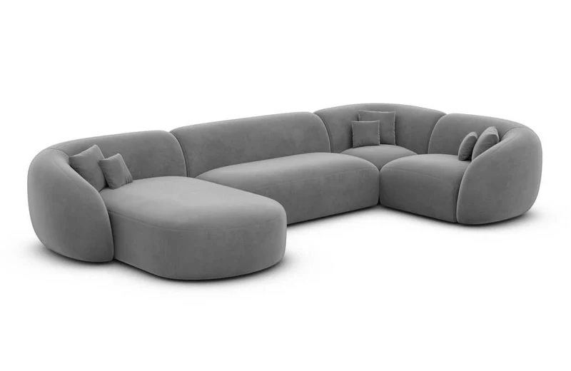 Wohnlandschaft Sorelia U-Form aus Stoff
