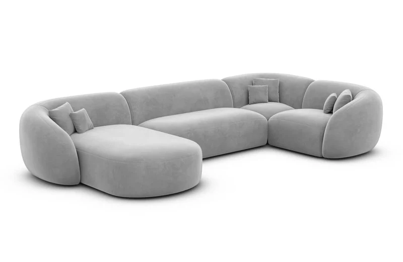Wohnlandschaft Sorelia U-Form aus Stoff