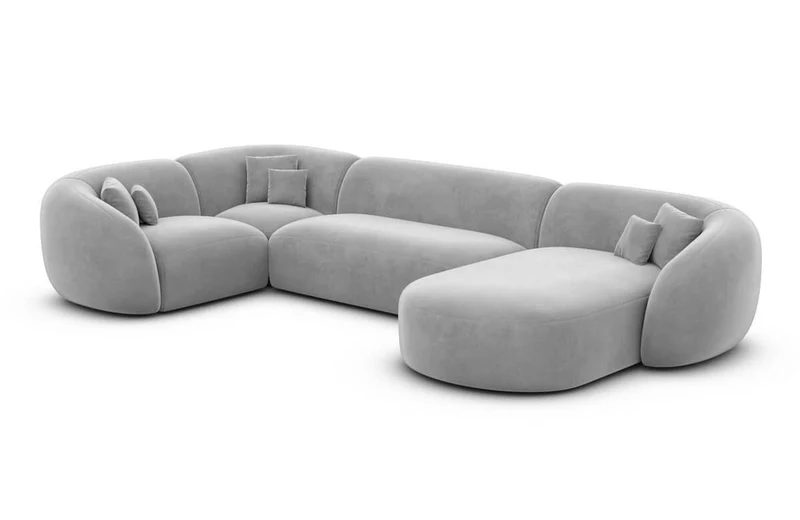 Wohnlandschaft Sorelia U-Form aus Stoff