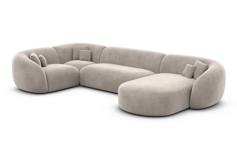 Wohnlandschaft Sorelia U-Form aus Stoff