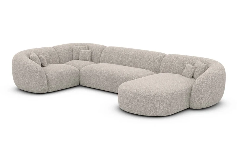 Wohnlandschaft Sorelia U-Form aus Stoff