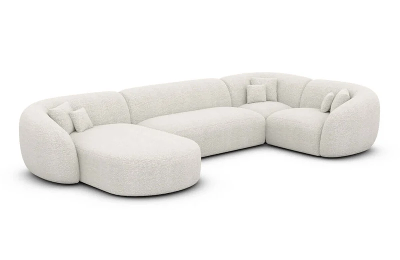 Wohnlandschaft Sorelia U-Form aus Stoff