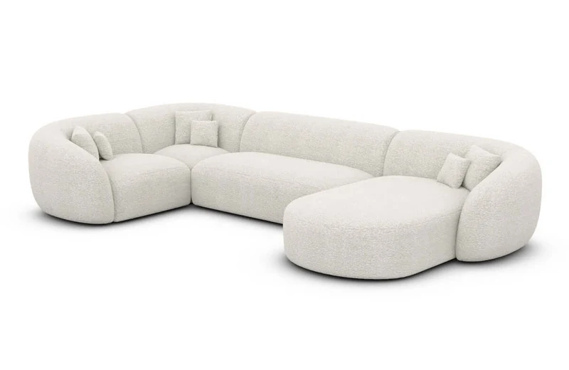 Wohnlandschaft Sorelia U-Form aus Stoff