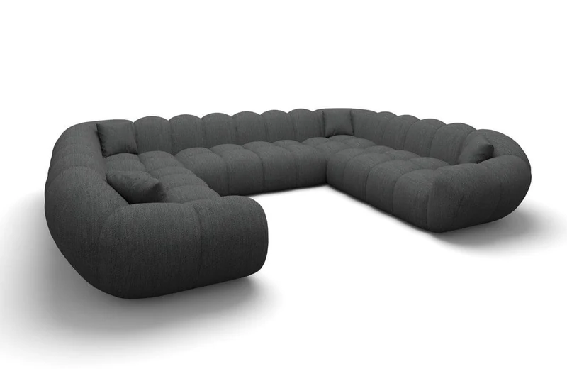 XXL Wohnlandschaft Maleron Panorama U-Form aus Stoff