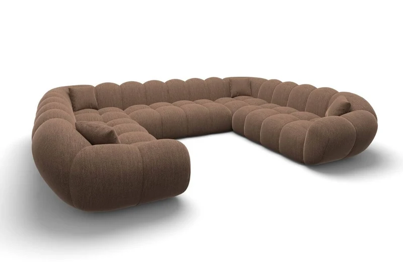 XXL Wohnlandschaft Maleron Panorama U-Form aus Stoff