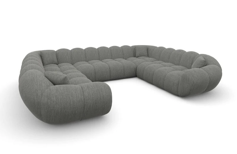 XXL Wohnlandschaft Maleron Panorama U-Form aus Stoff