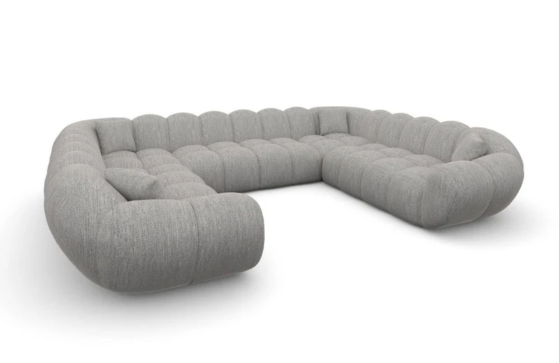 XXL Wohnlandschaft Maleron Panorama U-Form aus Stoff