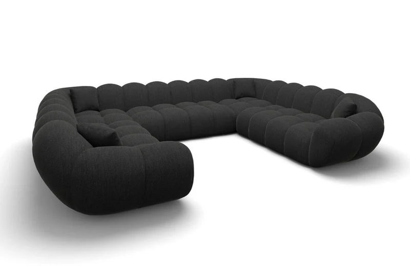 XXL Wohnlandschaft Maleron Panorama U-Form aus Stoff