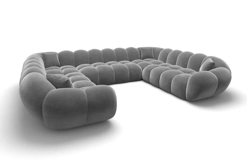 XXL Wohnlandschaft Maleron Panorama U-Form aus Stoff