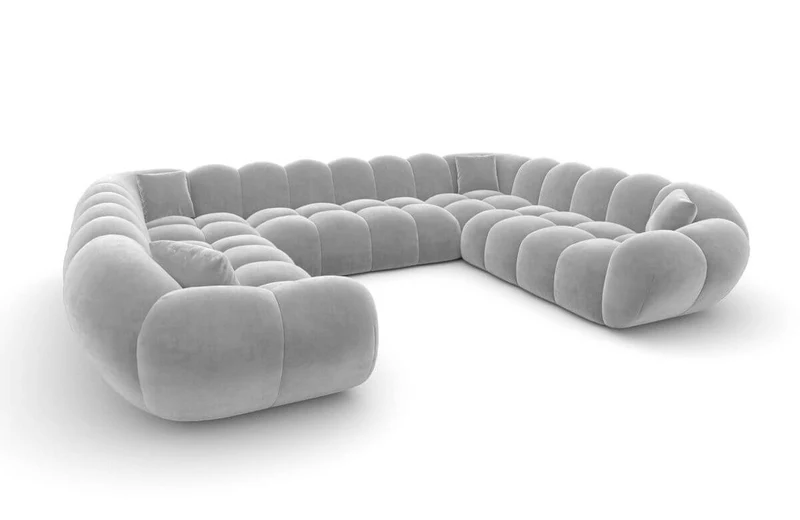 XXL Wohnlandschaft Maleron Panorama U-Form aus Stoff