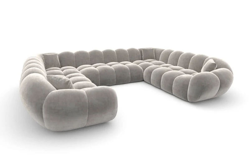 XXL Wohnlandschaft Maleron Panorama U-Form aus Stoff