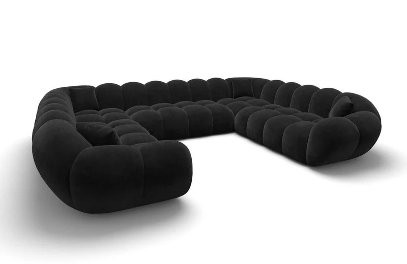 XXL Wohnlandschaft Maleron Panorama U-Form aus Stoff