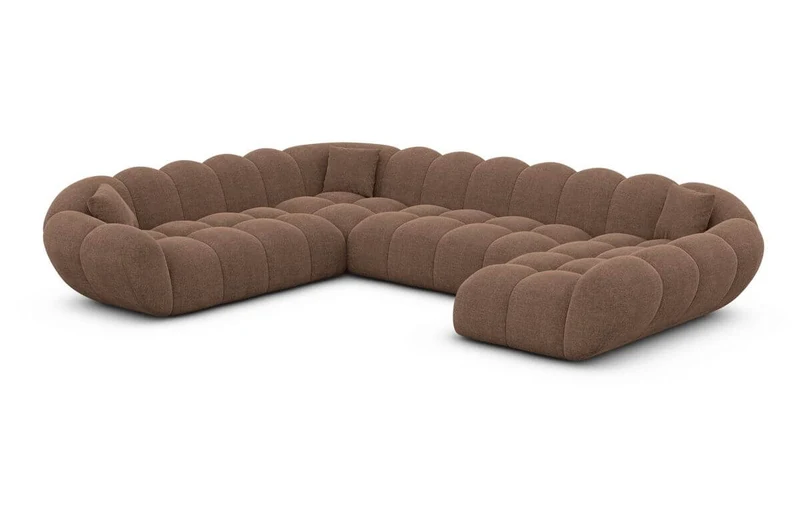 XXL Wohnlandschaft Maleron U-Form aus Stoff