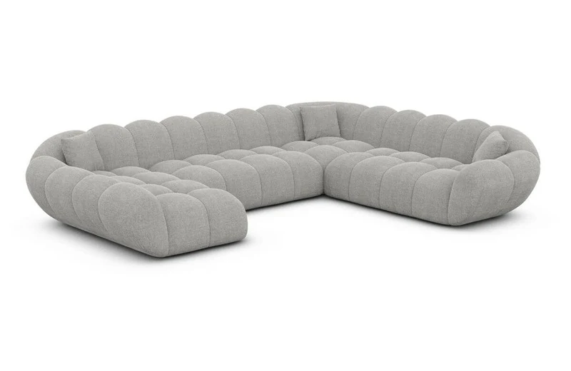 XXL Wohnlandschaft Maleron U-Form aus Stoff