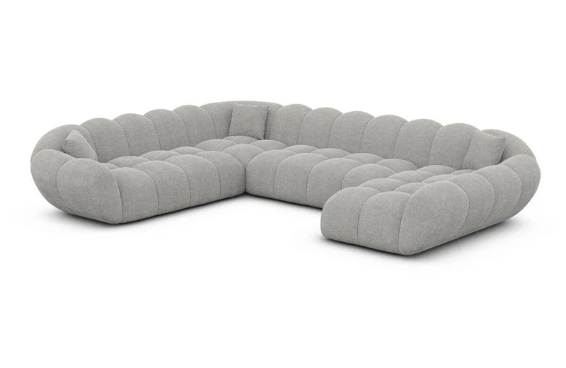 XXL Wohnlandschaft Maleron U-Form aus Stoff