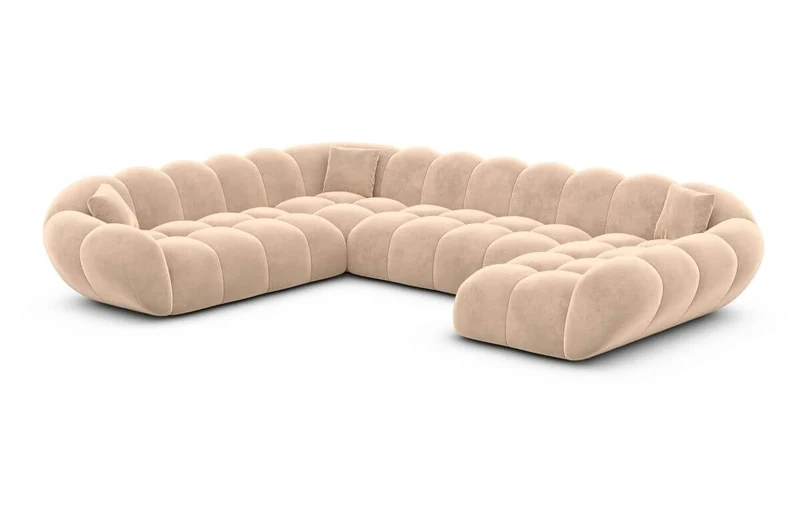 XXL Wohnlandschaft Maleron U-Form aus Stoff