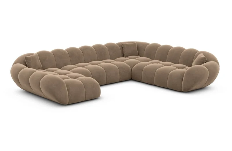XXL Wohnlandschaft Maleron U-Form aus Stoff