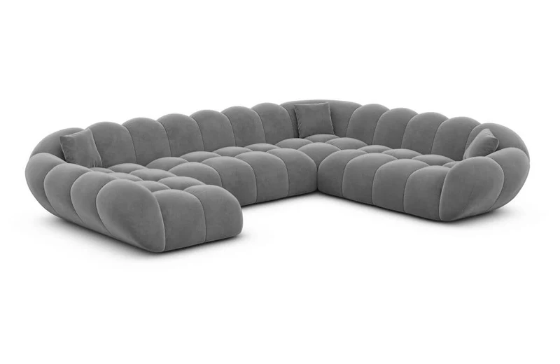 XXL Wohnlandschaft Maleron U-Form aus Stoff