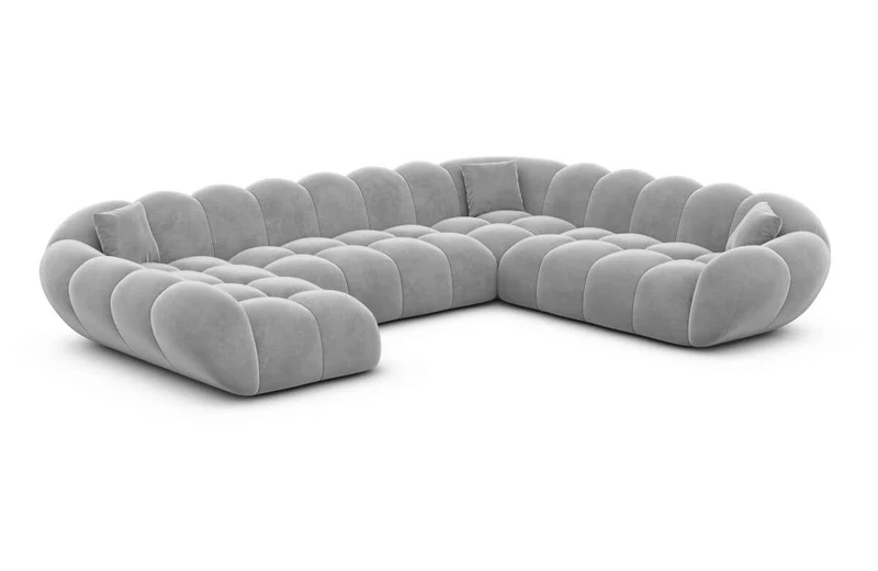XXL Wohnlandschaft Maleron U-Form aus Stoff