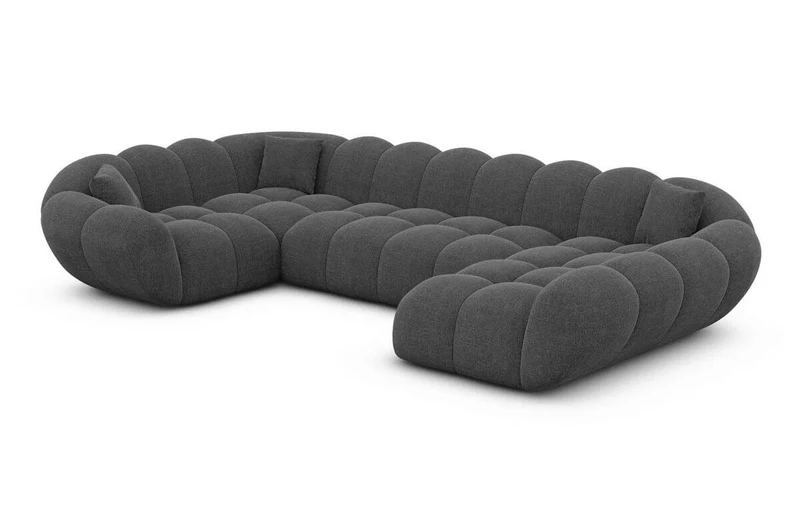 Stoff Wohnlandschaft Maleron U-Form