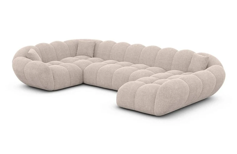 Stoff Wohnlandschaft Maleron U-Form