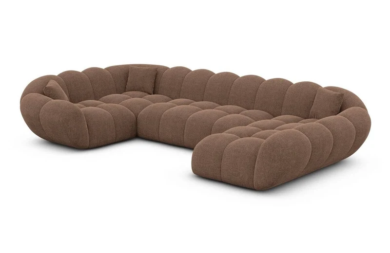 Stoff Wohnlandschaft Maleron U-Form