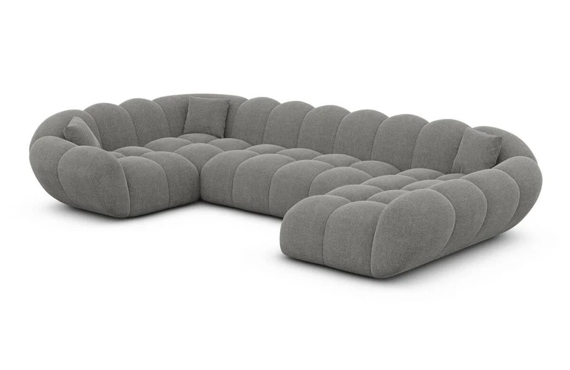 Stoff Wohnlandschaft Maleron U-Form