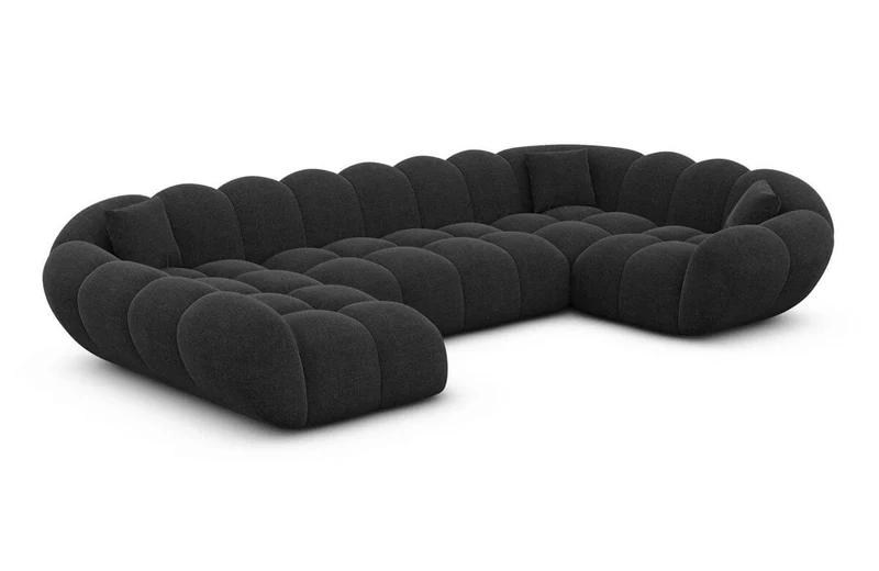 Stoff Wohnlandschaft Maleron U-Form