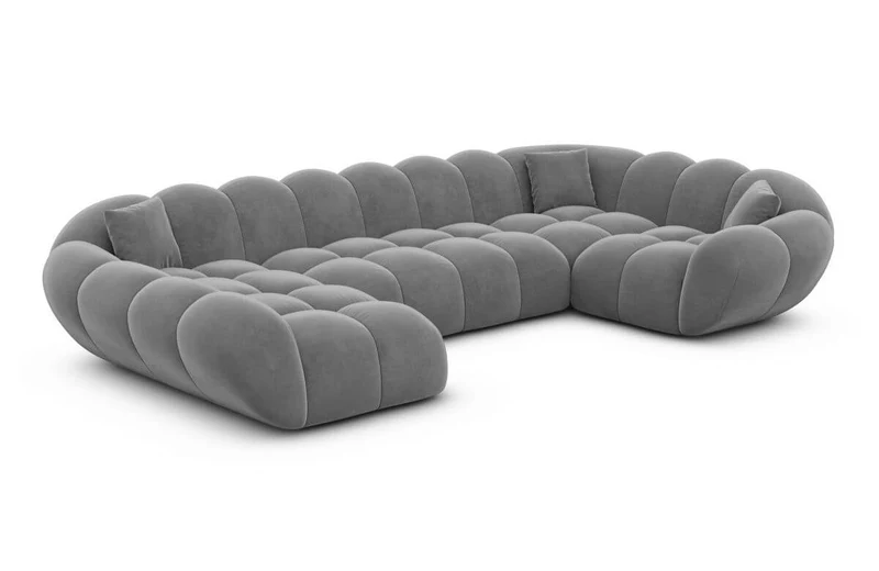 Stoff Wohnlandschaft Maleron U-Form