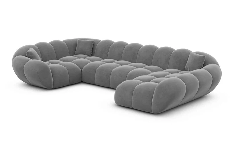 Stoff Wohnlandschaft Maleron U-Form