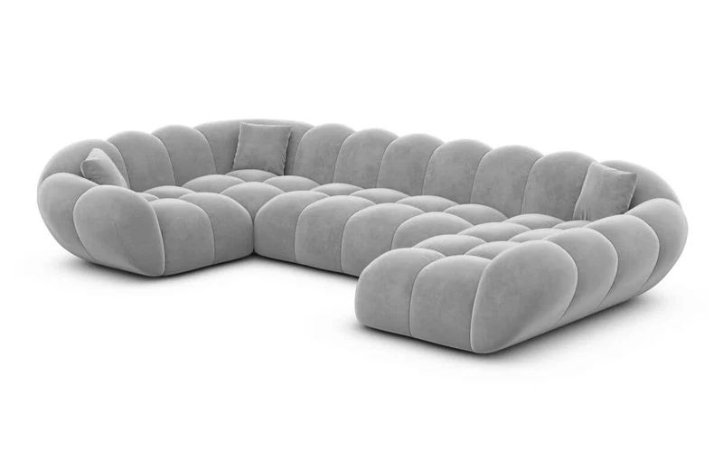 Stoff Wohnlandschaft Maleron U-Form
