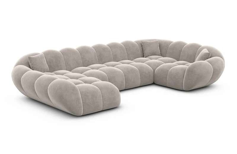 Stoff Wohnlandschaft Maleron U-Form