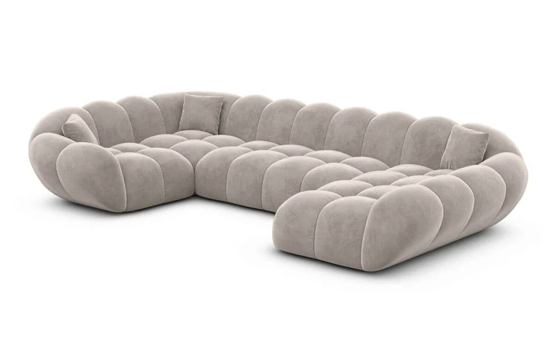 Stoff Wohnlandschaft Maleron U-Form