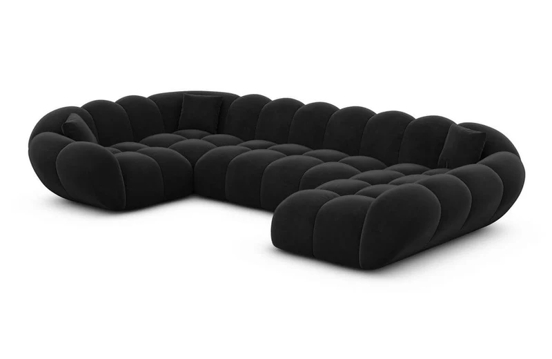 Stoff Wohnlandschaft Maleron U-Form