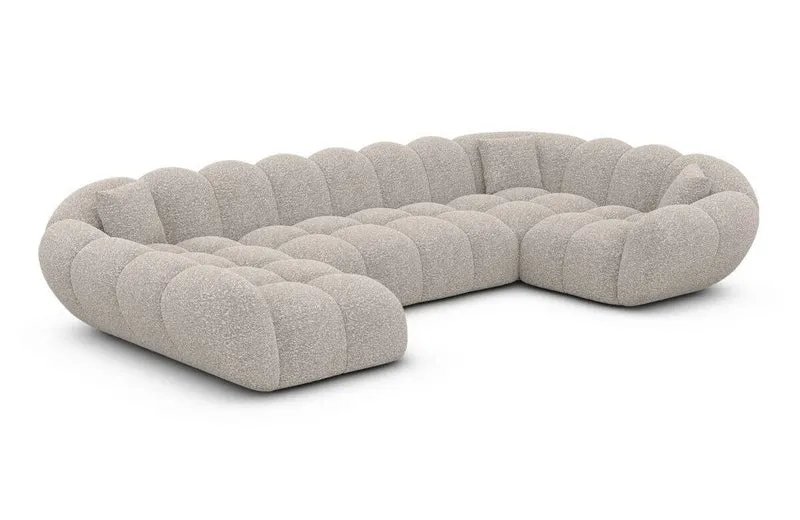 Stoff Wohnlandschaft Maleron U-Form