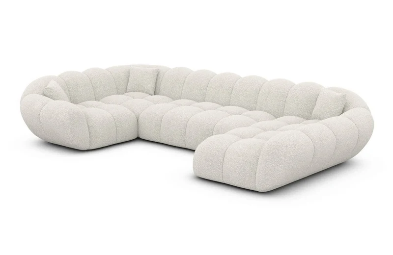 Stoff Wohnlandschaft Maleron U-Form