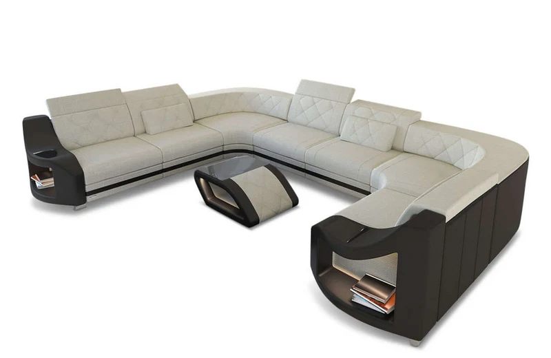 Couchlandschaft Genua U-Form in Stoff
