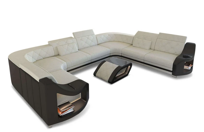 Couchlandschaft Genua U-Form in Stoff