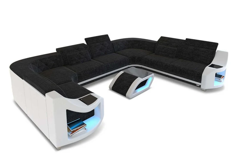 Couchlandschaft Genua U-Form in Stoff