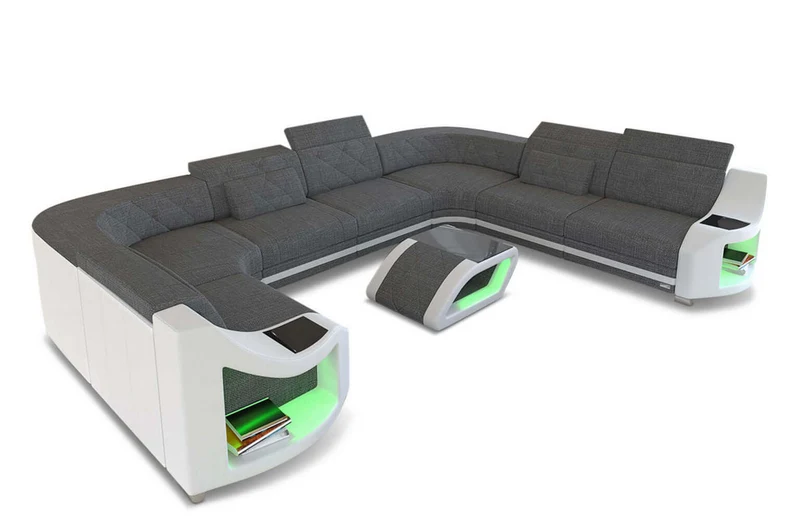 Couchlandschaft Genua U-Form in Stoff