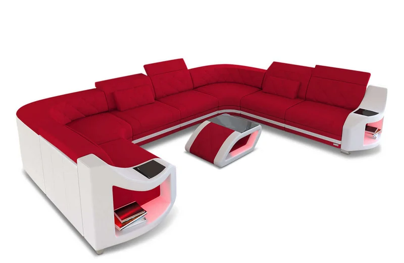 Couchlandschaft Genua U-Form in Stoff