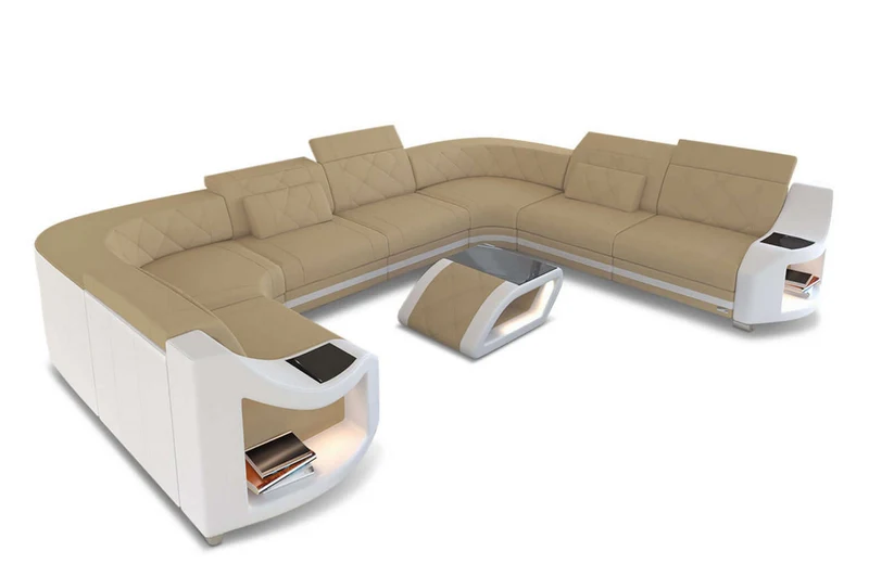 Couchlandschaft Genua U-Form in Stoff