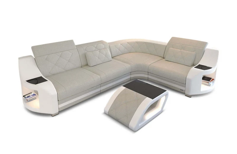 Stoff Ecksofa Genua L-Form